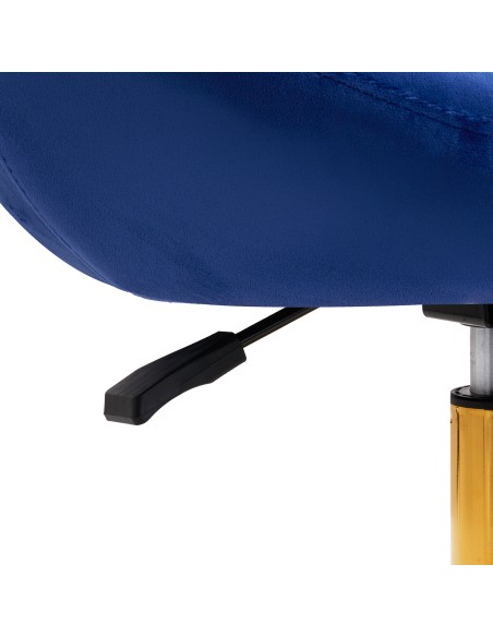 4Rico poltrona girevole QS-BL12G velluto blu navy