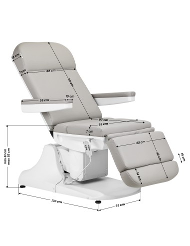 Sedia estetica elettrica Azzurro 891 grigio