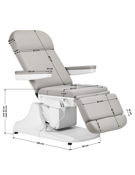 Sedia estetica elettrica Azzurro 891 grigio