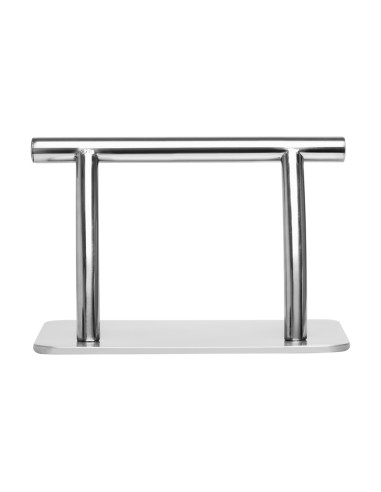 Gabbiano poggiapiedi per barbiere L005S argento