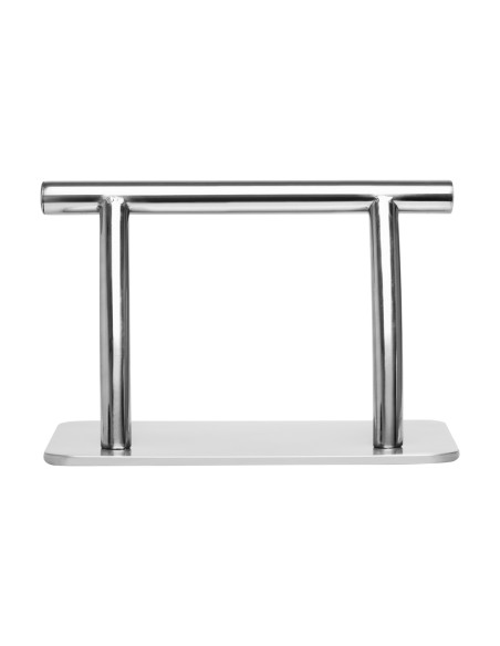 Gabbiano poggiapiedi per barbiere L005S argento