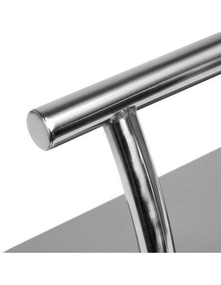 Gabbiano poggiapiedi per barbiere L005S argento