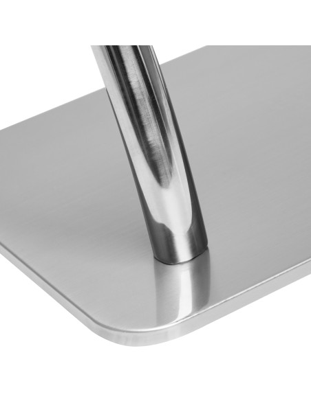 Gabbiano poggiapiedi per barbiere L005S argento