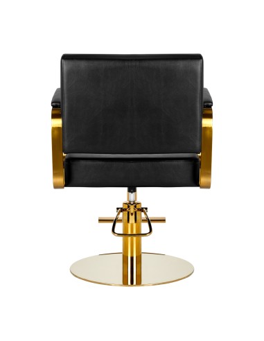 Poltrona da parrucchiere Gabbiano Genova oro nero
