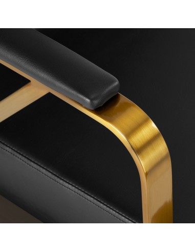 Poltrona da parrucchiere Gabbiano Genova oro nero