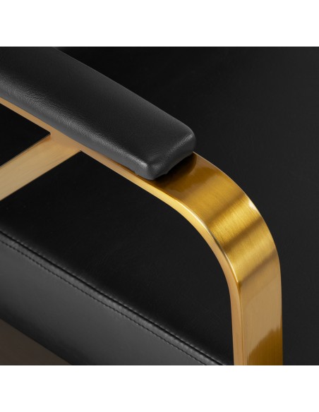 Poltrona da parrucchiere Gabbiano Genova oro nero