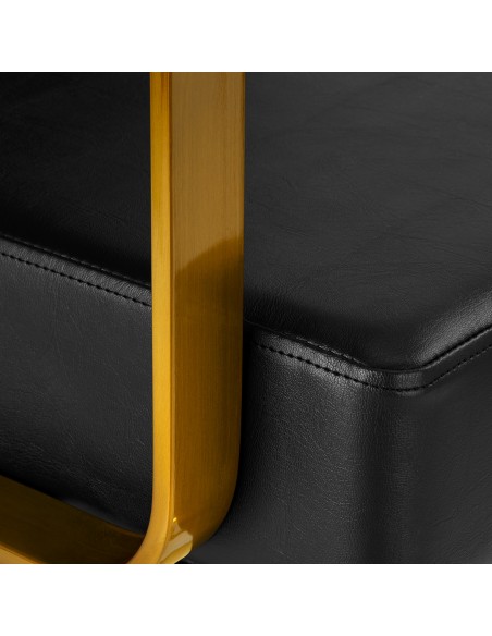 Poltrona da parrucchiere Gabbiano Genova oro nero