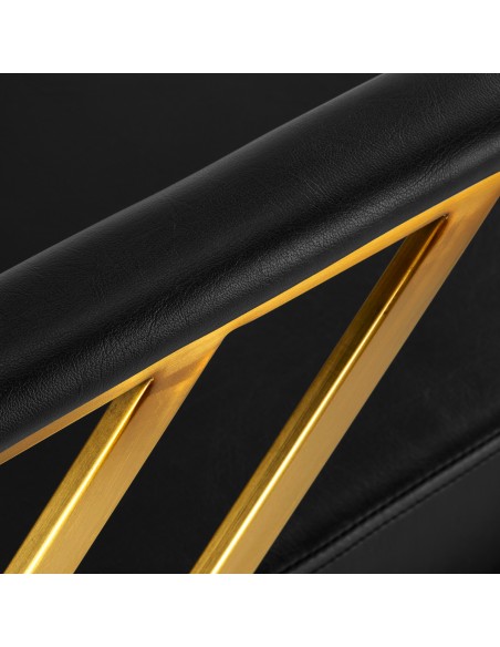 Poltrona da parrucchiere Gabbiano Genova oro nero
