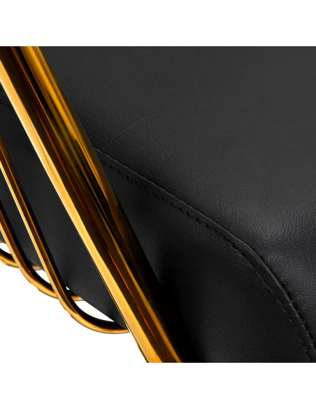 Sedia da parrucchiere Hair System Lille oro nero