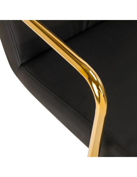 Sedia cosmetica QS-OF211G oro nero