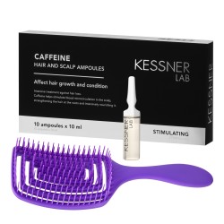 Set di spazzole flessibili per capelli O-327 viola e...