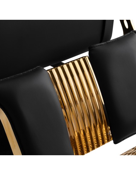 Gabbiano sedia da barbiere Leonardo oro nero