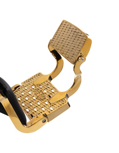 Gabbiano sedia da barbiere Leonardo oro nero