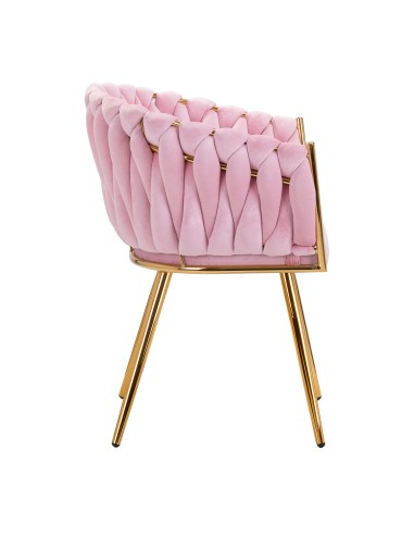4Rico sedia QS-GW06G velluto rosa