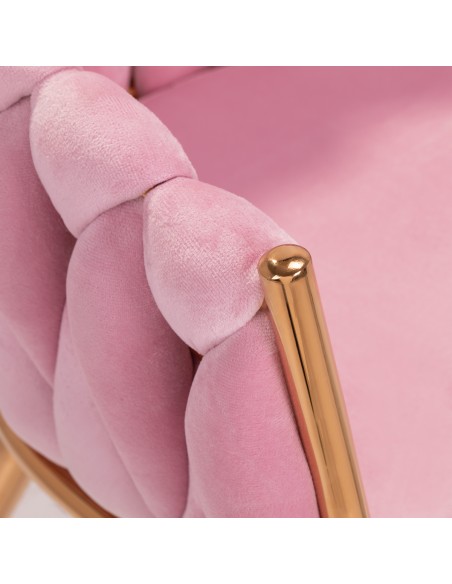 4Rico sedia QS-GW06G velluto rosa