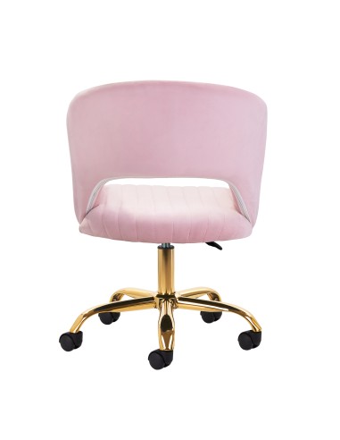 4Rico sedia girevole QS-OF212G velluto rosa