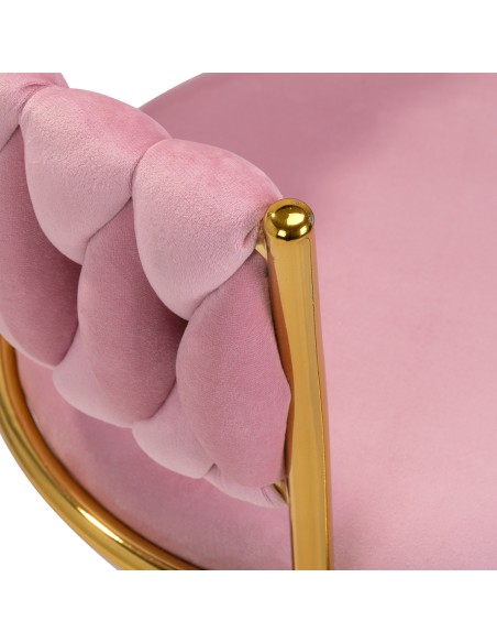 4Rico sedia girevole QS-GW01G velluto rosa