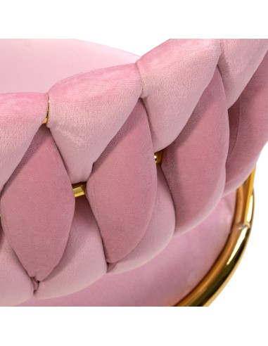 4Rico sedia girevole QS-GW01G velluto rosa