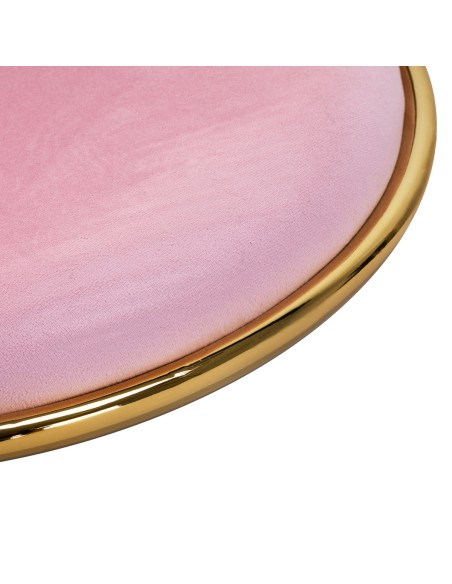 4Rico sedia girevole QS-GW01G velluto rosa