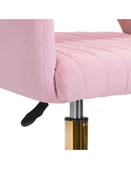 4Rico sedia girevole QS-OF212G velluto rosa