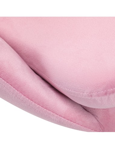 4Rico sedia girevole QS-MF18G velluto rosa