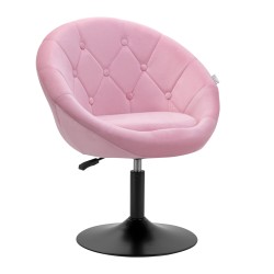 4Rico sedia girevole QS-BL12B velluto rosa