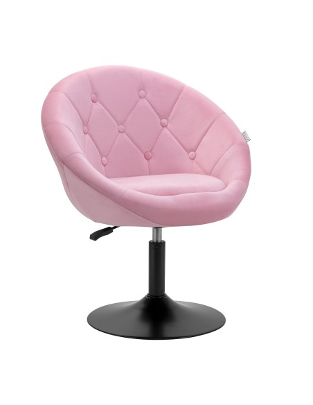 4Rico sedia girevole QS-BL12B velluto rosa