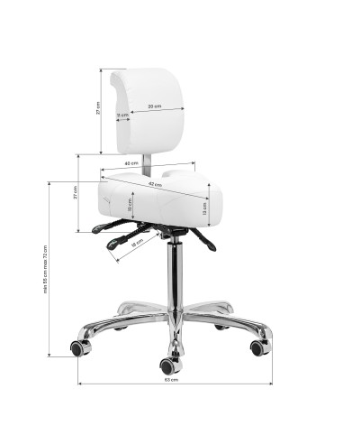 Sgabello podologico 1005 Giovanni bianco