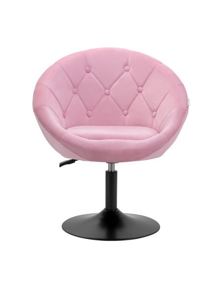 4Rico sedia girevole QS-BL12B velluto rosa