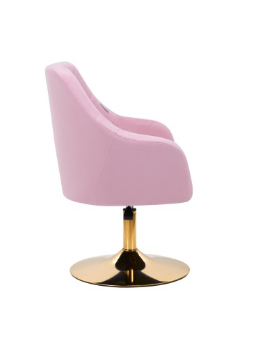 4Rico sedia girevole QS-BL14G velluto rosa