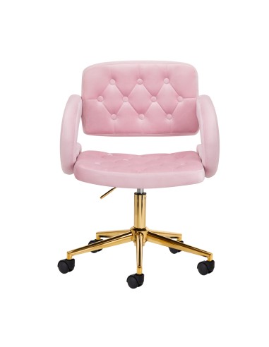 4Rico sedia girevole QS-OF213G velluto rosa