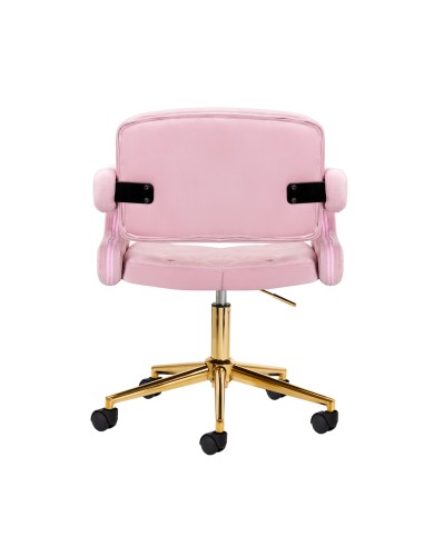 4Rico sedia girevole QS-OF213G velluto rosa