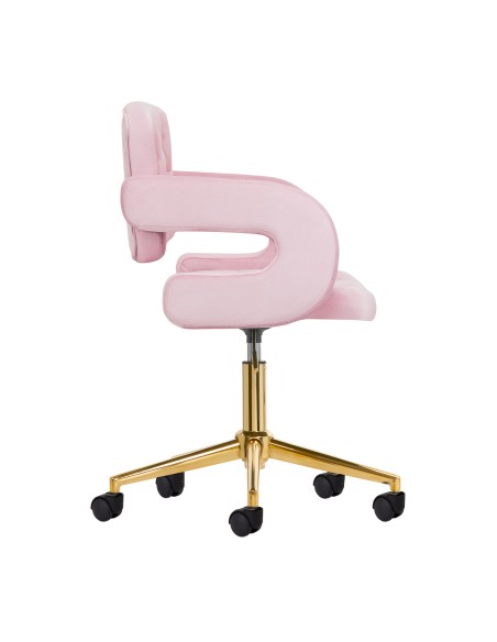 4Rico sedia girevole QS-OF213G velluto rosa