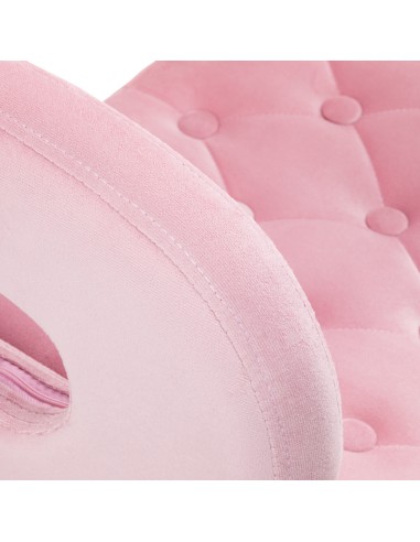 4Rico sedia girevole QS-OF213G velluto rosa
