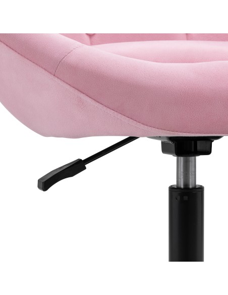 4Rico sedia girevole QS-BL12B velluto rosa