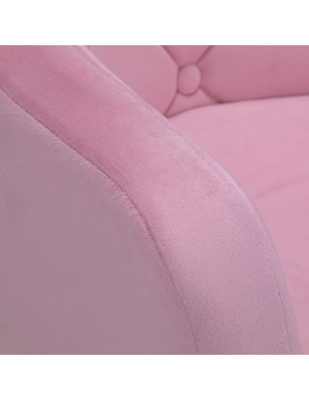 4Rico sedia girevole QS-BL14G velluto rosa