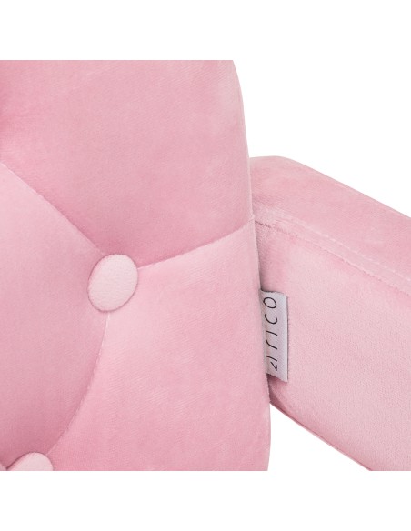 4Rico sedia girevole QS-OF213G velluto rosa