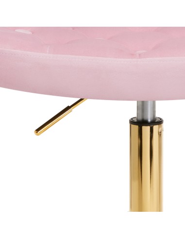 4Rico sedia girevole QS-OF213G velluto rosa