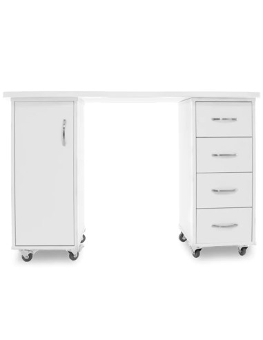 Scrivania 2027 bianco due armadi