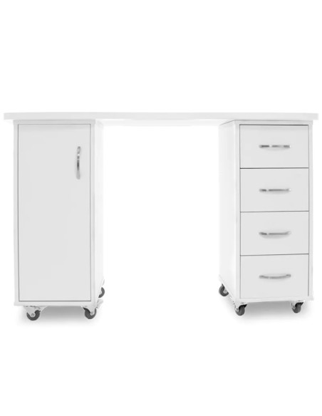 Scrivania 2027 bianco due armadi