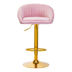 4Rico Bar Hocker QS-B16G rosa velluto 2