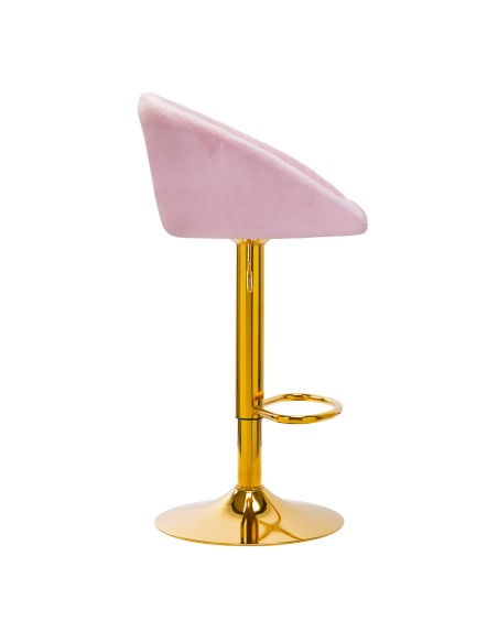 4Rico Bar Hocker QS-B16G rosa velluto