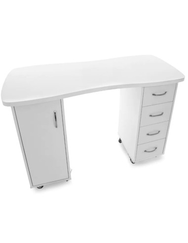 Scrivania 2027 bianco due armadi