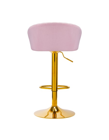 4Rico Bar Hocker QS-B16G rosa velluto