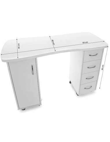 Scrivania 2027 bianco due armadi