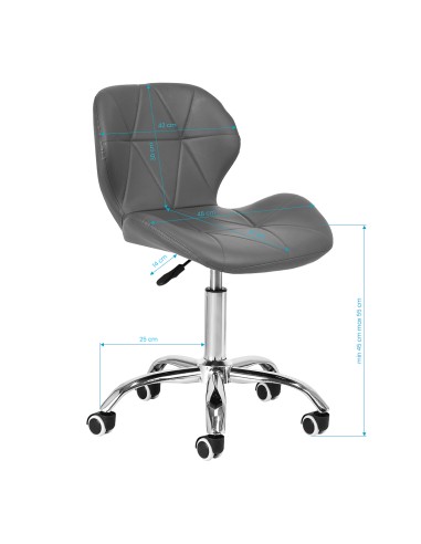 Sgabello cosmetico QS-06 grigio
