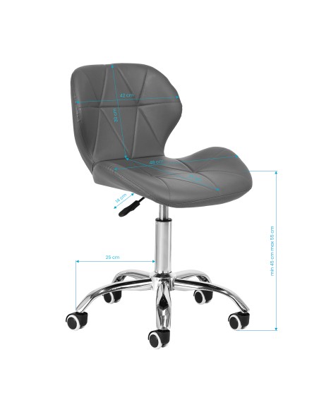 Sgabello cosmetico QS-06 grigio