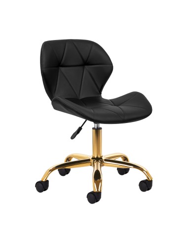 Sgabello cosmetico QS-06G oro nero