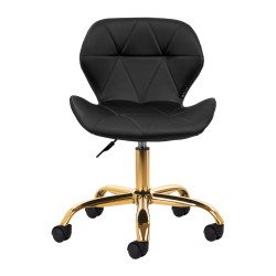 Sgabello cosmetico QS-06G oro nero 2