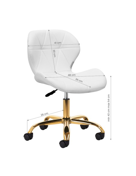 Sgabello cosmetico QS-06G oro bianco